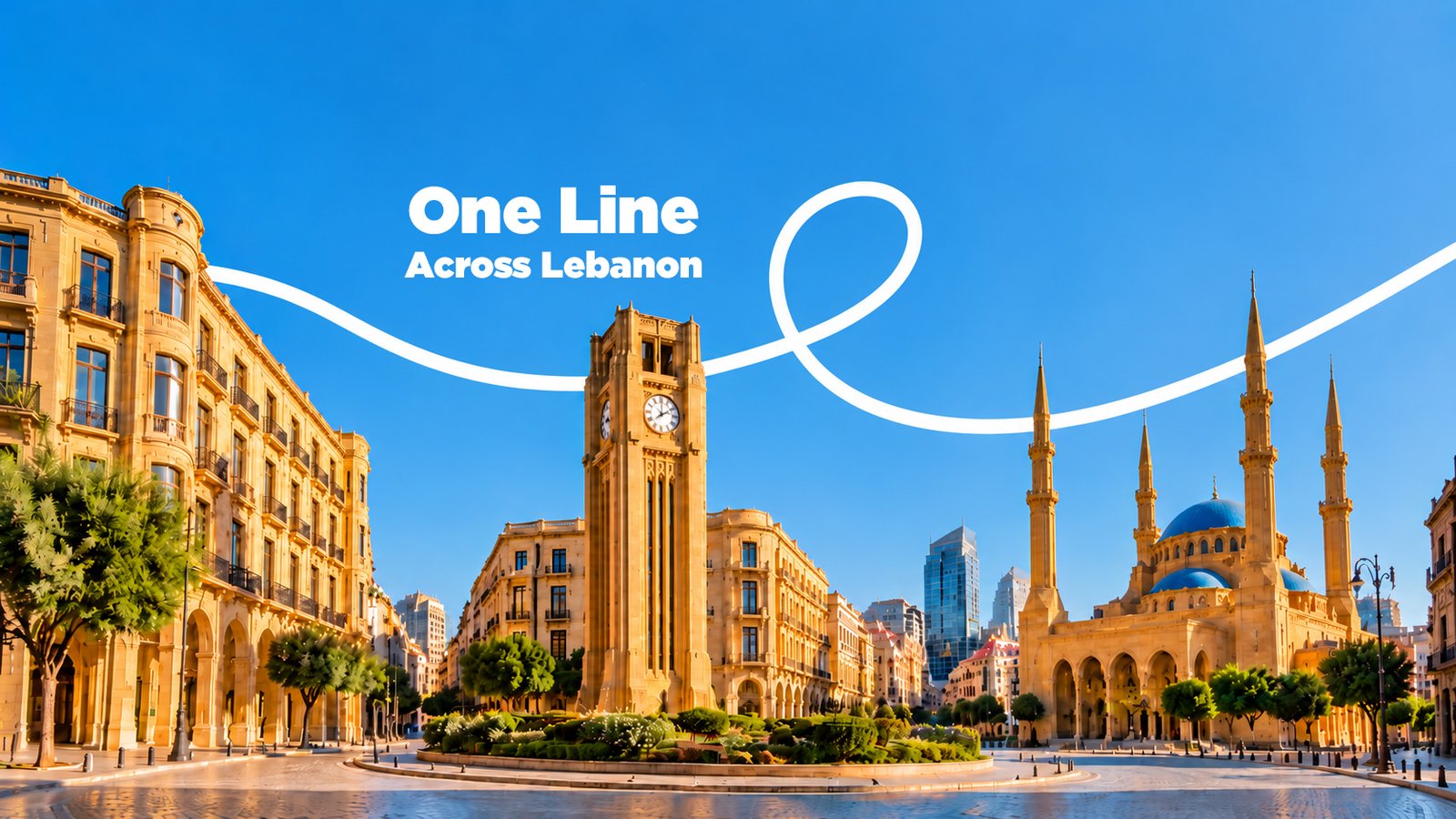 One line across Lebanon: Beirut's Nejmeh Square clock tower
